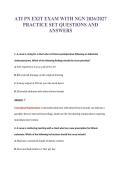 ATI PN EXIT EXAM WITH NGN 2026&sol;2027&NewLine;PRACTICE SET QUESTIONS AND&NewLine;ANSWERS