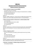 CMIS 351 Management Information Systems Final Exam &NewLine;Questions & Answers&vert; Guaranteed Pass&NewLine;