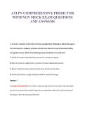ATI PN COMPREHENSIVE PREDICTOR&NewLine;WITH NGN MOCK EXAM QUESTIONS&NewLine;AND ANSWERS