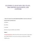ILLINOIS CLASS B NON-CDL EXAM -&NewLine;2026 EDITION QUESTIONS AND&NewLine;ANSWERS
