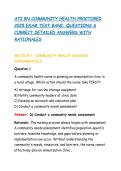 ATI RN COMMUNITY HEALTH PROCTORED &NewLine;2025 EXAM TEST BANK&colon; QUESTIONS & &NewLine;CORRECT DETAILED ANSWERS WITH &NewLine;RATIONALES