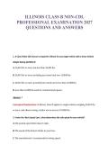 ILLINOIS CLASS B NON-CDL&NewLine;PROFESSIONAL EXAMINATION 2027&NewLine;QUESTIONS AND ANSWERS