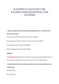 ILLINOIS CLASS B NON-CDL&NewLine;EXAMINATION QUESTIONS AND&NewLine;ANSWERS