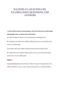 ILLINOIS CLASS B NON-CDL&NewLine;EXAMINATION QUESTIONS AND&NewLine;ANSWERS