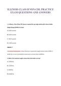 ILLINOIS CLASS B NON-CDL PRACTICE&NewLine;EXAM QUESTIONS AND ANSWERS