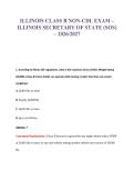 ILLINOIS CLASS B NON-CDL EXAM &ndash;&NewLine;ILLINOIS SECRETARY OF STATE &lpar;SOS&rpar;&NewLine;&ndash; 2026&sol;2027