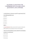 ILLINOIS CLASS B NON-CDL&NewLine;COMPREHENSIVE EXAMINATION&NewLine;QUESTIONS AND ANSWERS