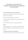 ILLINOIS CLASS B NON-CDL Exam Compilations with Complete & Verified Solutions