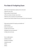 Fire State & Firefighting Exam Study Guide &vert; Firefighter Practice Questions&comma; Answers & Exam Review 2026&sol;2027