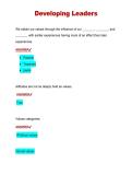 Developing Leaders Study Guide &vert; Leadership Development Practice Questions&comma; Answers & Exam Review 2026&sol;2027