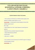 VITA Advanced Test Exam 2026&sol;2027 &ndash; Practice Questions&comma; Answers & Study Guide