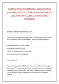 NARM CERTIFIED PROFESSIONAL MIDWIFE &lpar;CPM&rpar;  EXAM PRACTICE QUESTIONS 300 MULTIPLE-CHOICE  QUESTIONS WITH CORRECT ANSWERS AND  RATIONALES