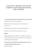 IAAP CPACC 2026&sol;2027 ADVANCED&NewLine;CERTIFICATION PREP QUESTIONS&NewLine;AND ANSWERS