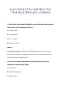 IAAP CPACC Exam Compilations with Complete & Verified Solutions
