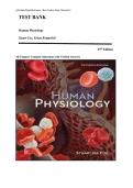 Human Physiology&comma; 15th Edition Stuart Fox &vert; COMPLETE Test Bank with Verified Answers for ALL Chapters &vert; A&plus; Study Guide for Exams