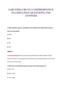 IAHCSMM &lpar;CRCST&rpar; COMPREHENSIVE&NewLine;EXAMINATION QUESTIONS AND&NewLine;ANSWERS