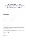 IAHCSMM CRCST 2026&NewLine;COMPREHENSIVE EXAMINATION&NewLine;QUESTIONS AND ANSWERS