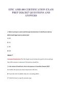 EPIC AMB 400 CERTIFICATION EXAM&NewLine;PREP 2026&sol;2027 QUESTIONS AND&NewLine;ANSWERS