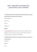 EPIC AMB 400 EXAM PREP 2027&NewLine;QUESTIONS AND ANSWERS