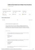 California Real Estate Exam Multiple Choice Questions 2026&sol;2027 &ndash; Practice Questions&comma; Answers&comma; Study Guide & Exam Review