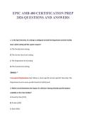 EPIC AMB 400 CERTIFICATION PREP&NewLine;2026 QUESTIONS AND ANSWERS