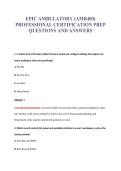 EPIC AMBULATORY &lpar;AMB400&rpar;&NewLine;PROFESSIONAL CERTIFICATION PREP&NewLine;QUESTIONS AND ANSWERS