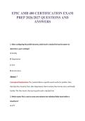 EPIC AMB 400 Exam Compilations with Complete & Verified Solutions