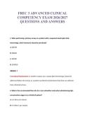 FREC 3 ADVANCED CLINICAL&NewLine;COMPETENCY EXAM 2026&sol;2027&NewLine;QUESTIONS AND ANSWERS