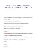 FREC 3 LEVEL 3 FIRST RESPONSE&NewLine;EMERGENCY CARE PRACTICE EXAM