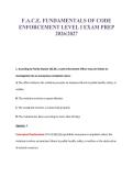 FUNDAMENTALS OF CODE ENFORCEMENT Exam Compilations with Complete & Verified Solutions