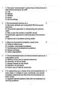 Environmental Science Exam 1 2026&sol;2027 &vert; Study Guide&comma; Exam Review & Practice Questions with Answers