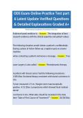 ODS Exam Online Practice Test part 6 Latest Update Verified Questions & Detailed Explanations Graded A&plus;