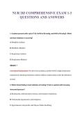 NUR 283 Exam Compilations with Complete & Verified Solutions