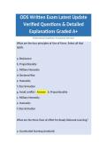 ODS Written Exam Latest Update Verified Questions & Detailed Explanations Graded A&plus;