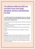 The Ultimate California LCSW Law and Ethics Exam Prep Guide&colon; Questions&comma; Answers&comma; and Rationales for 2026