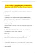 D358&colon; Global Human Resource Management&NewLine;Questions with 100&percnt; Verified Correct Answers