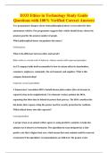 D333 Ethics in Technology Study Guide&NewLine;Questions with 100&percnt; Verified Correct Answers