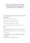 NFPA 1041 FIRE INSTRUCTOR III&NewLine;CERTIFICATION EXAMINATION&NewLine;QUESTIONS AND ANSWERS