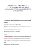 FIRE INSTRUCTOR III FINAL &ndash;&NewLine;NATIONAL FIRE PROTECTION&NewLine;ASSOCIATION &lpar;NFPA&rpar; 1041 QUESTIONS&NewLine;AND ANSWERS