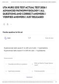 UTA NURS 5315 TEST ACTUAL TEST 2026 &vert; ADVANCED PATHOPHYSIOLOGY &vert; ALL QUESTIONS AND CORRECT ANSWERS &vert; VERIFIED ANSWERS &vert; JUST RELEASED&NewLine;