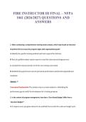 NFPA 1041 Exam Compilations with Complete & Verified Solutions