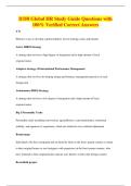 D358 Global HR Study Guide Questions with&NewLine;100&percnt; Verified Correct Answers