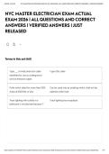 NYC MASTER ELECTRICIAN EXAM ACTUAL EXAM 2026 &vert; ALL QUESTIONS AND CORRECT ANSWERS &vert; VERIFIED ANSWERS &vert; JUST RELEASED&NewLine;