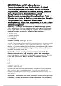 NURS240 Maternal-Newborn Nursing &ndash; Comprehensive Nursing Study Guide&comma; Original Practice Questions & Answers&comma; NURS 240 Exam Preparation&comma; Maternal-Newborn Nursing Practice Test&comma; Pregnancy & Prenatal Care&comma; Fetal Development&comma; Antepartum Complications&comma; Fetal M