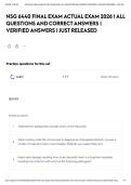 NSG 6440 FINAL EXAM ACTUAL EXAM 2026 &vert; ALL QUESTIONS AND CORRECT ANSWERS &vert; VERIFIED ANSWERS &vert; JUST RELEASED&NewLine;