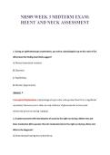 NR509 WEEK 3 MIDTERM EXAM&colon;&NewLine;HEENT AND NECK ASSESSMENT