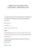 NR509 ADVANCED HEALTH&NewLine;ASSESSMENT MIDTERM EXAM