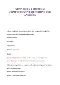 NR509 WEEK 4 MIDTERM&NewLine;COMPREHENSIVE QUESTIONS AND&NewLine;ANSWERS