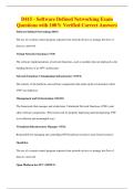 D415 - Software Defined Networking Exam&NewLine;Questions with 100&percnt; Verified Correct Answers