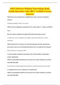 D415 Software Defined Networking Study&NewLine;Guide Questions with 100&percnt; Verified Correct&NewLine;Answers